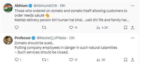 Zomato agent wades through knee.